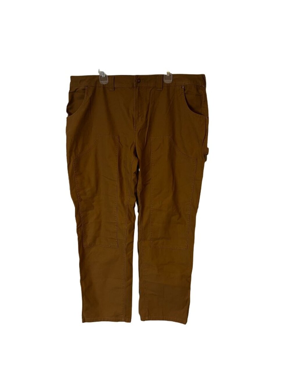 Womens Dickies Carpenter Pants 20W Duck Double Brown Stretch Knee Pad Opening NW